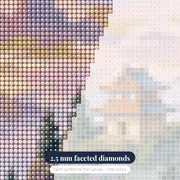 Misty Mountain Temple at Dawn – diamond close-up