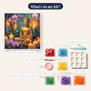 Golden Buddha and Orchid Candles – kit contents