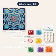 Golden Lotus Mandala – kit contents