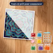 Mandala Lotus Doré – kit prêt à commencer