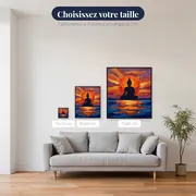Bouddha Méditatif au Coucher du Soleil – tailles disponibles