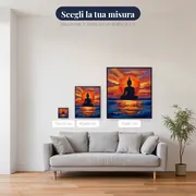 Buddha al Tramonto sul Lago – misure disponibili