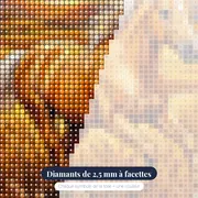 Palomino galopant dans les blés dorés – gros plan des diamants