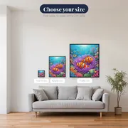 Clownfish Pair in Purple Anemone – available sizes