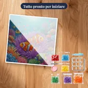 Pesci pagliaccio nell'anemone viola – kit pronto per iniziare