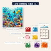 Pesci tropicali sulla barriera corallina turchese – contenuto del kit