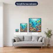Pesci tropicali sulla barriera corallina turchese – misure disponibili