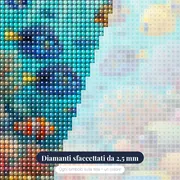 Pesci tropicali sulla barriera corallina turchese – primo piano dei diamanti