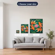 Goldfish Circling a Pink Lotus – available sizes