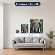 Vieil éléphant au regard sage – tailles disponibles