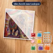 Festlich geschmückter Elefant in Indien – Set bereit zum Loslegen