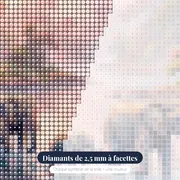 Troupeau d'éléphants traversant la rivière brumeuse – gros plan des diamants