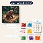 Elefantino che gioca nella pozza di fango – contenuto del kit