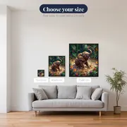 Baby Elephant Splashing in Mud Pool – available sizes