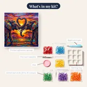 Elephants in Love at Sunset – kit contents