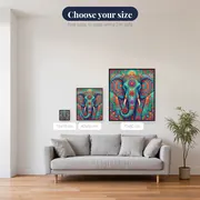 Bohemian Elephant with Mandala Patterns – available sizes