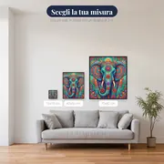 Elefante decorato con mandala e fiori – misure disponibili