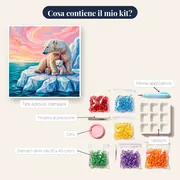 Orsa polare e cucciolo sulla banchisa – contenuto del kit