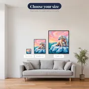 Polar Bear and Cub on Ice Floe – available sizes