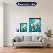 Polar Bear Swimming Through Turquoise Water – available sizes