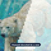 Orso polare nuota tra bolle e raggi – primo piano dei diamanti