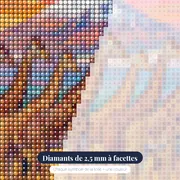 Girafes au Kilimandjaro, ciel rose et or – gros plan des diamants
