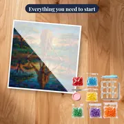 Stained Glass Giraffe at Sunset Waterhole – kit ready to start