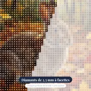 Lapin brun parmi les feuilles d'automne – gros plan des diamants