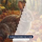 Bruin konijn tussen herfstbladeren – close-up van de steentjes