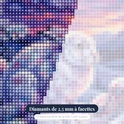Lièvre blanc au crépuscule enneigé – gros plan des diamants