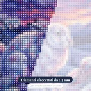 Lepre bianca nella neve al crepuscolo – primo piano dei diamanti