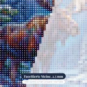 Elch am verschneiten Fluss – Nahaufnahme der Steine