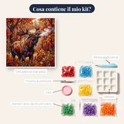 Alce che bramisce nella foresta autunnale – contenuto del kit