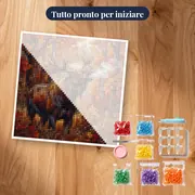 Alce che bramisce nella foresta autunnale – kit pronto per iniziare