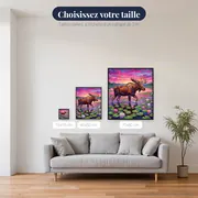 Élan au crépuscule parmi les nénuphars – tailles disponibles