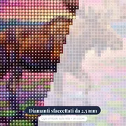 Alce tra le ninfee al crepuscolo – primo piano dei diamanti
