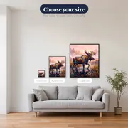 Mosaic Moose in Pink Marsh Fog – available sizes