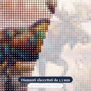Alce a vetrata nella palude nebbiosa – primo piano dei diamanti