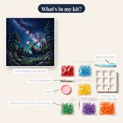 Moose Under the Milky Way Night Sky – kit contents