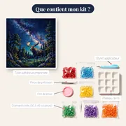 Élan en clairière sous la Voie lactée – contenu du kit