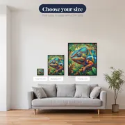 Blue and Orange Panther Chameleon Portrait – available sizes