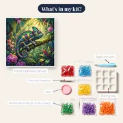 Veiled Chameleon in Sunlit Jungle – kit contents