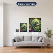 Veiled Chameleon in Sunlit Jungle – available sizes