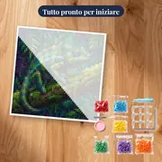 Camaleonte e rugiada sul ramo muschioso – kit pronto per iniziare