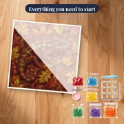 Camouflaged Chameleon in Autumn Leaves – kit ready to start