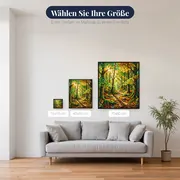 Buchenwaldweg im goldenen Sonnenlicht – verfügbare Größen