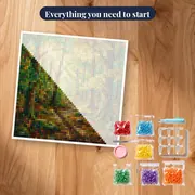 Sunlit Beech Path in Mosaic Glass – kit ready to start