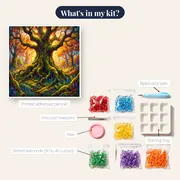 Ancient Oak with Mossy Twisting Roots – kit contents