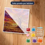 Baobab solitario al tramonto sulla savana – kit pronto per iniziare