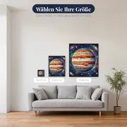 Jupiter mit Wirbelbändern und Großem Roten Fleck – verfügbare Größen